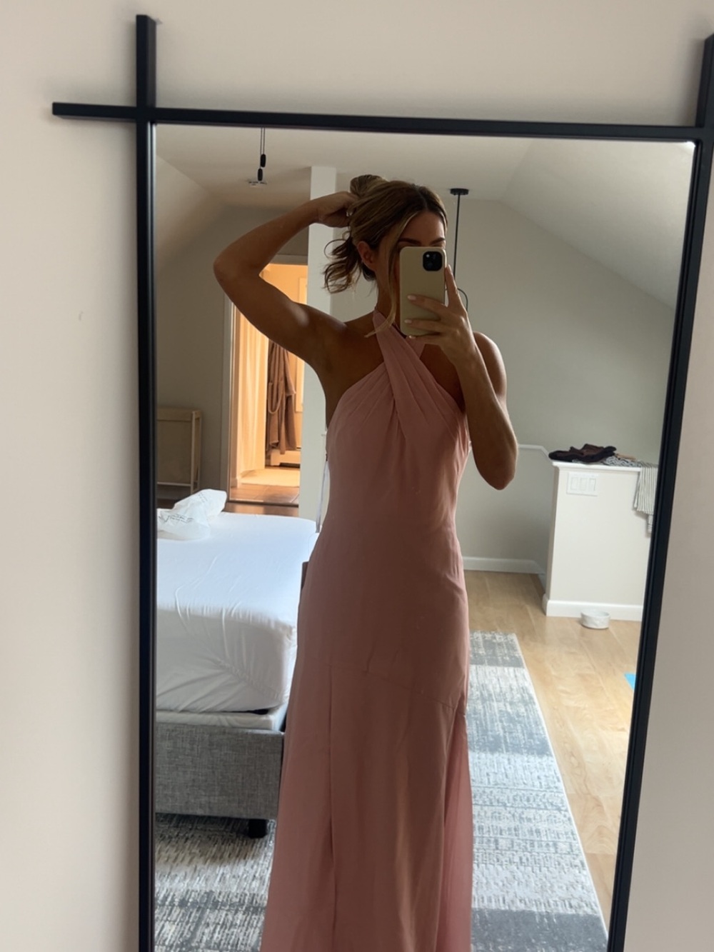 Revelry Athena Chiffon “Blushing Bride” Dress